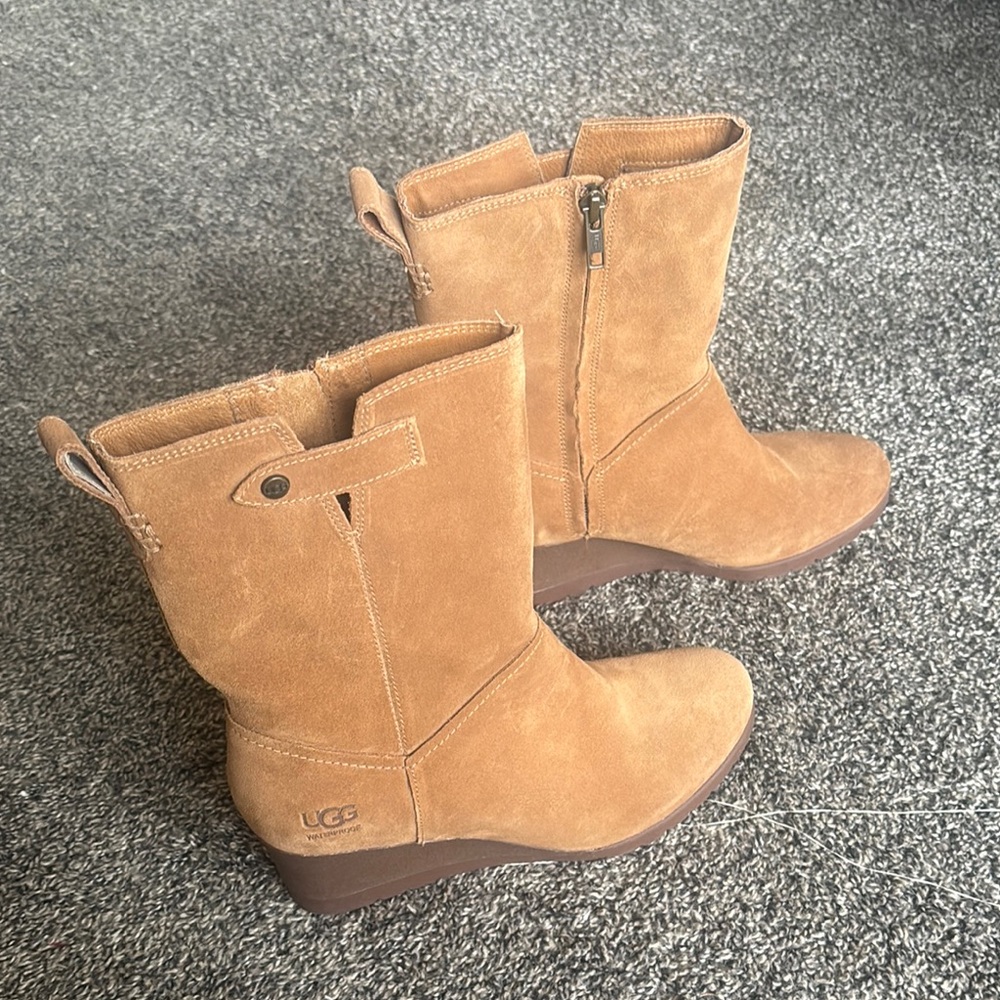UGG Tan Suede Ankle Boots